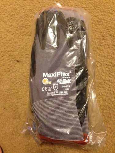 G-Tek Maxiflex Ultimate Nitrile Coated Nylon gloves sz L