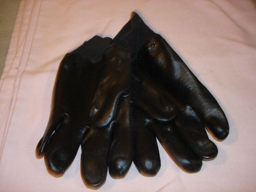 Work Gloves brown rubber and soft cuffs