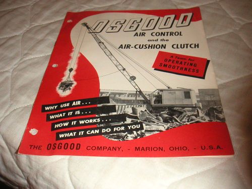 1950 OSGOOD AIR CONTROL &amp; AIR-CUSHION CLUTCH SALES BROCHURE