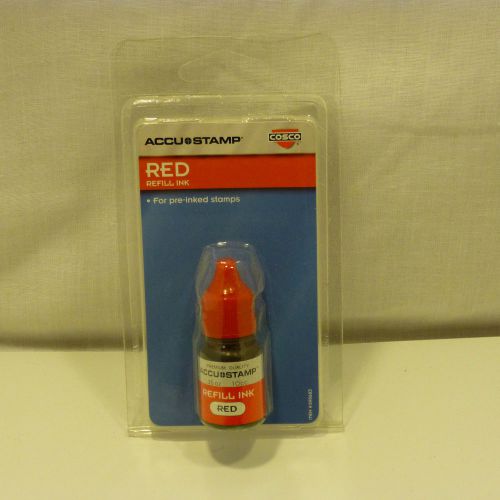 ACCU-STAMP Gel Ink Refill, Red, 0.35 oz Bottle RED
