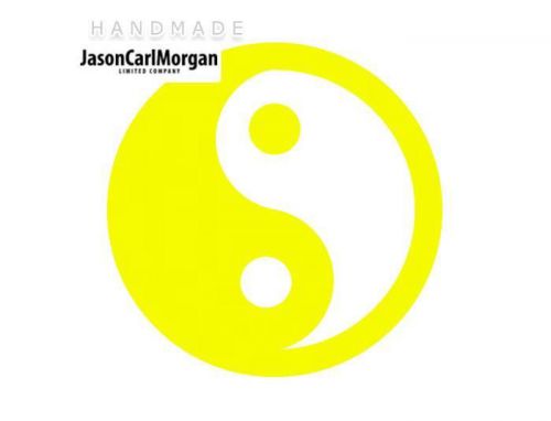 JCM® Iron On Applique Decal, Yin Yang Neon Yellow