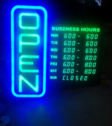 Green light innovations business hour open sign