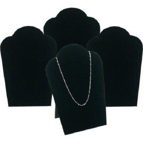 New 6 Black Velvet Padded Necklace Pendant Display Bust Easels 5.25&#034;