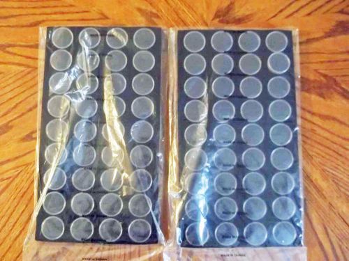 2 X NEW 36 Clear Gem Jars with Black Foam in Gemstone Storage Display Tray Liner