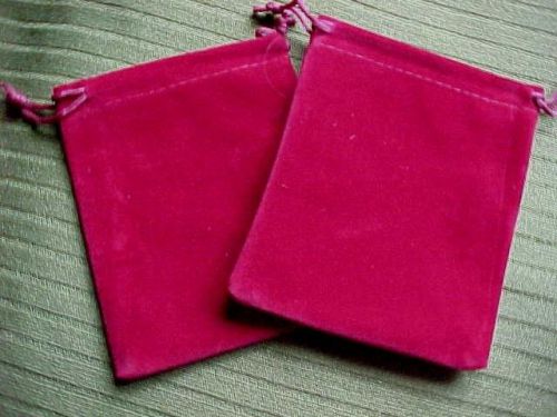 velvet bags 2 maroon color draw sting new ...free ship..bead working purse