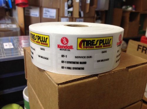 1 ROLL Of KENDALL OIL CHANGE REMINDER STICKER 500 STICKERS BOX