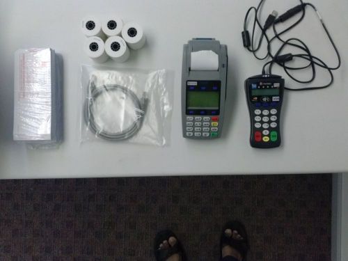 First Data FD-50 Terminal, with Pinpad FD-30 Pay pass and free roll of papers