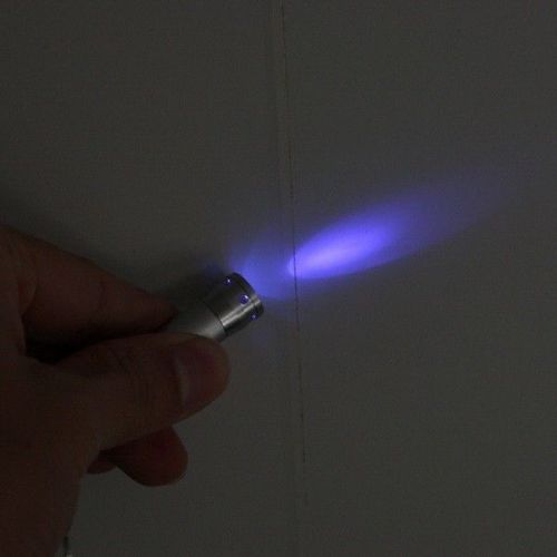 Forged Money Detector UV Light with key chain to spot fake counterfeit cash