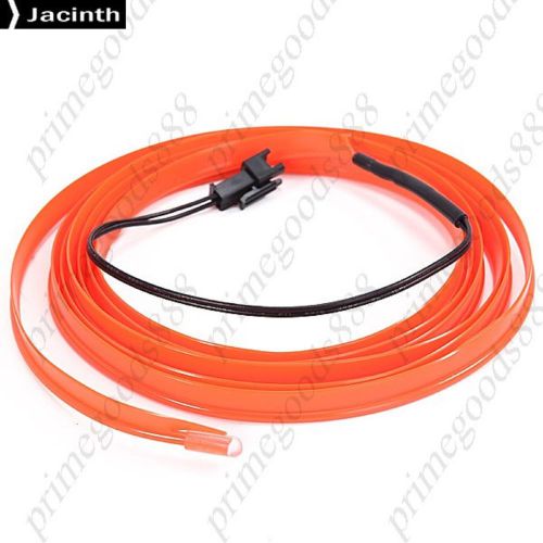 DC 12V 2m Interior Flexible Neon Cold Light Glow Wire Lamp Car Vehicle Red