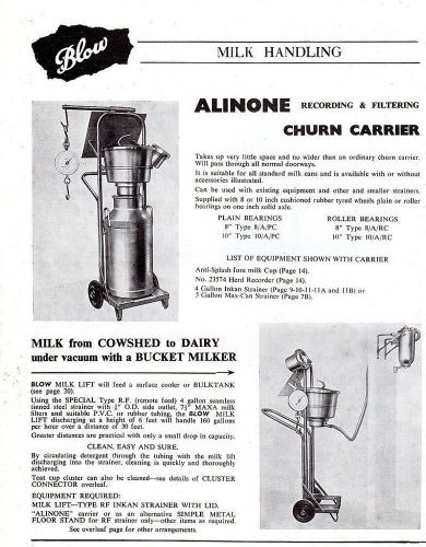 Blow Milk Handling Products Vintage Leaflet 935E