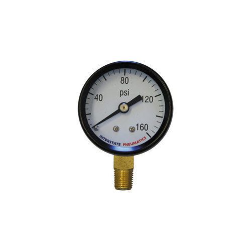Air pressure gauge 2 inch dial 160 psi 1/4 inch npt bottom mount g2012-160 for sale