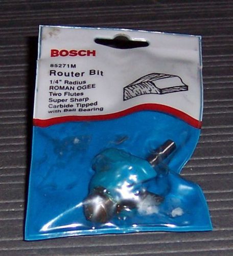 Bosch 85271m roman ogee bit 1/4&#034; rad., 1/4&#034; shk. w/ball bearing carbide tip for sale