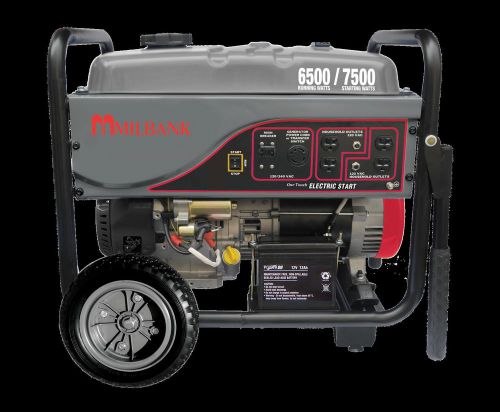 Milbank mpg65001e | 6,500 watt portable generator- electric start for sale