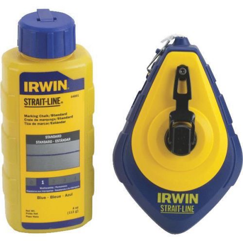 Irwin 64494 Fast Retrieve Chalk Line Reel And Chalk-100&#039; BLUE CHALK REEL
