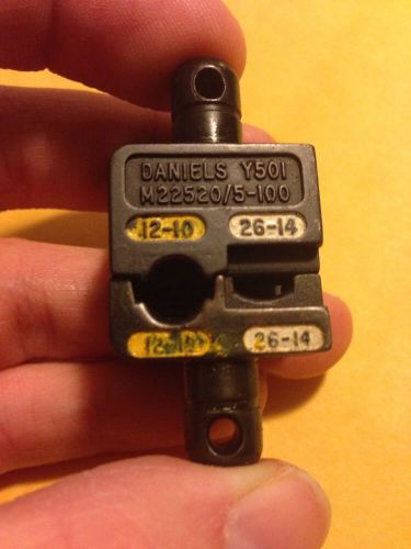 Daniels Y501 Crimping Dies. Use With HX4 Crimpers