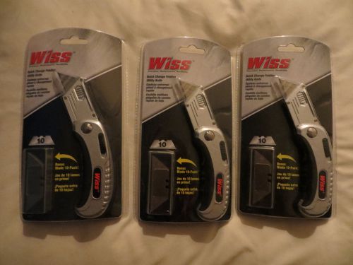 NEW Wiss Utility Knife,Folding,Quick Change  Wkf1 - SET of 3