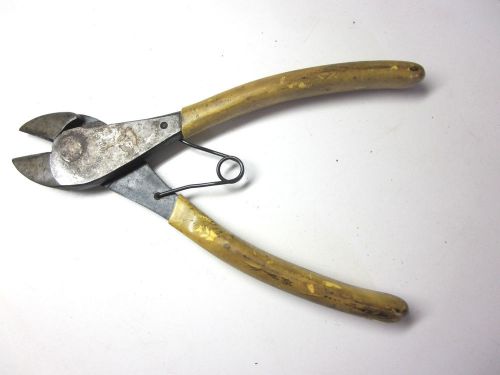 Vintage Clauss Heavy Duty Wire Side Cutter Pliers U407 USA 7 1/4&#034; Superior Hard