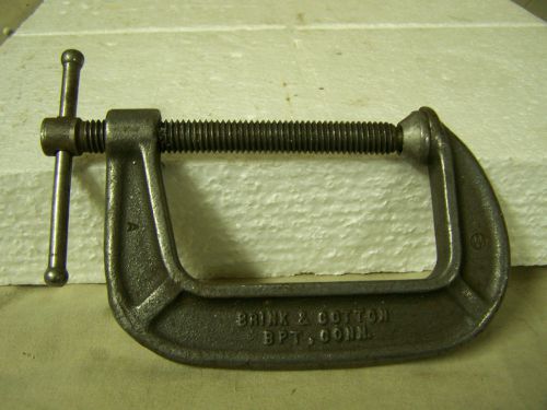 3&#034; C Clamp Brink &amp; Cotton No. 143 - BPT, Conn. Vintage Made in USA