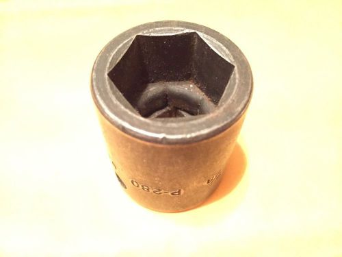 SNAP ON TOOLS Shallow Impact Socket, 1/2&#034; Drive, 7/8&#034;, 6 Point, Part # P-280