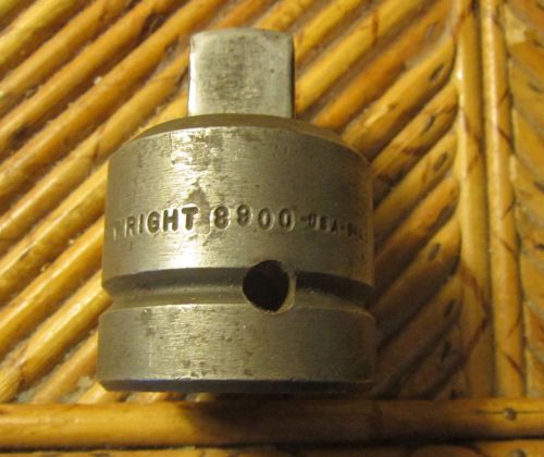 Wright tool 8900 1&#034; drive impact adaptor 1&#034; female square x 3/4&#034; male thru hole for sale