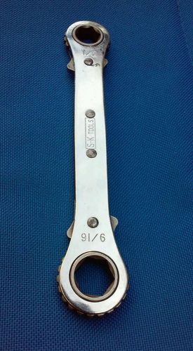 Vintage S-K RB1618 Racheting Wrench 1/2 And 9/16 Made in USA Nice!!