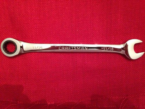 42566 NEW CRAFTSMAN 11/16” COMBINATION RATCHETING WRENCH INCH