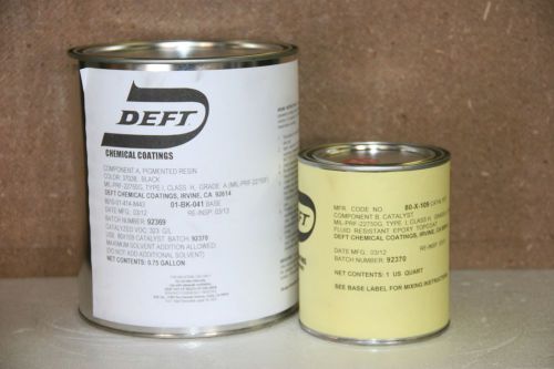 Deft polyurethane topcoat paint kit 01-bk-041 (gunship black 37038) 1 gal for sale