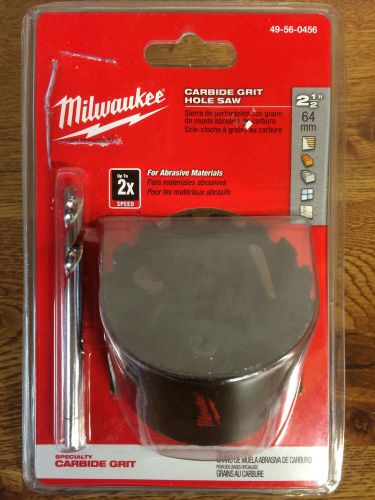 New 49-56-0456 milwaukee 2&#034; carbide grit hole saw, with pilot bit for sale