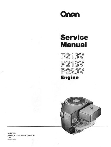 ONAN Engine P216V P218V P220V P248V Service Manual