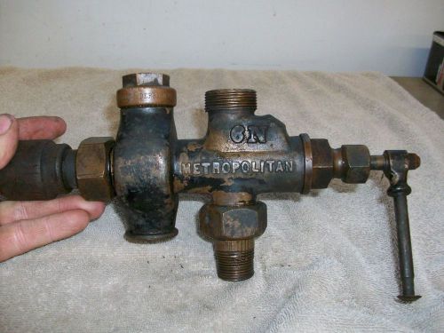 3/4&#034; METROPOLITAN INSPIRATOR Steam Engine Boiler Brass Old