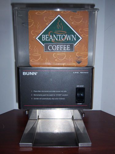 BUNN LPG SERIES COMMERCIAL COFFEE BEAN GRINDER 20580 PORTION CONTROL