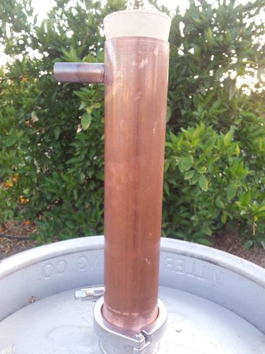 Copper column DIY reflux with steam spout moonshine still pipe sanke keg 10&#034;