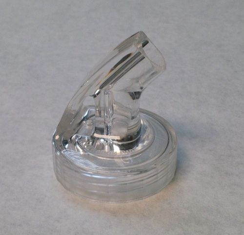 (6x) Plastic Clear JUICE BOTTLE POUR SPOUT pourer screw on lid cap for bottles