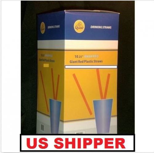 * 100 super thick smoothie milk shake drinking straws larger 10.25&#034; * for sale