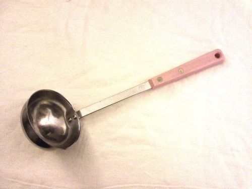 PINK Vintage EKCO FORGE Stainless Hanging Kitchen Serving Gravy Ladle USA MADE