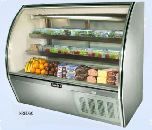 Brand new! leader nrhd60- 60&#034; curved glass deli display case for sale