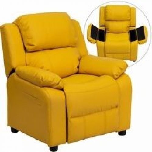 Flash Furniture BT-7985-KID-YEL-GG Deluxe Heavily Padded Contemporary Yellow Vin
