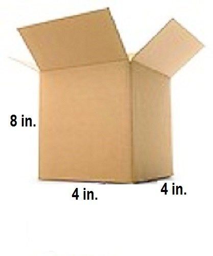 Lot 50 small cardboard shipping boxes 4/4/8 inch box for sale