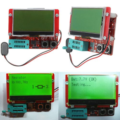 Pro 12864 LCD Transistor Tester Diode Triode Capacitance ESR Meter MOS/PNP/NPN