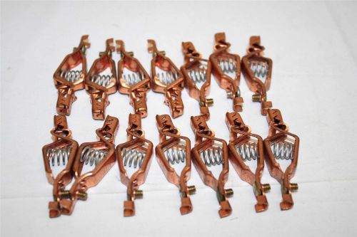 Mueller lot of 14 #50c alligator meter testing clip copper w/ needle 20-amp for sale