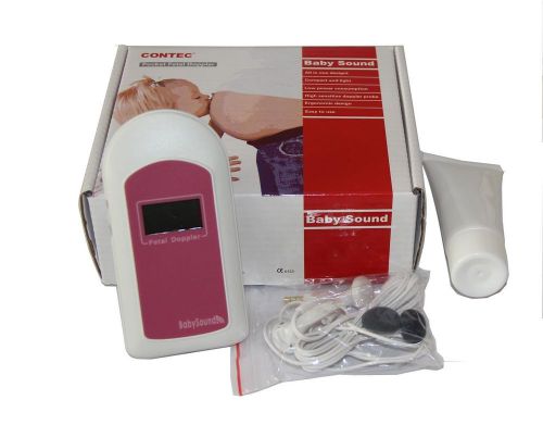 Us shipping fda babysound b pocket fetal doppler baby heart rate monitor+gel for sale