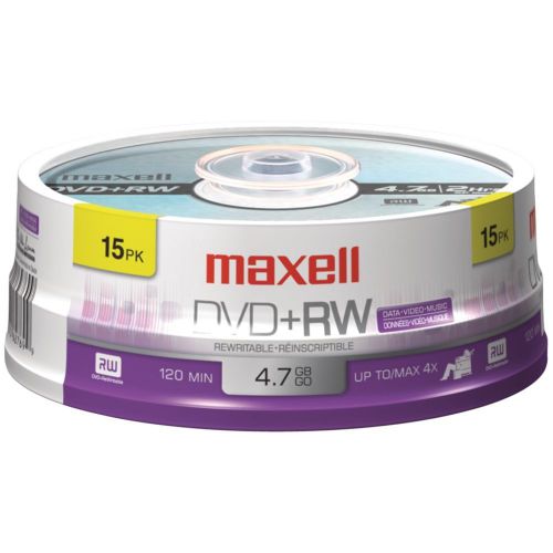 BRAND NEW - Maxell 634046 4.7gb Dvd+rw (15-ct Spindle)
