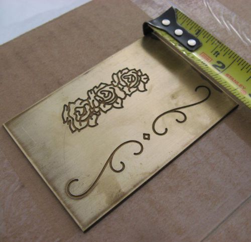 Ornamental Scroll &amp; Flower brass Template font - New Hermes Engraving machine