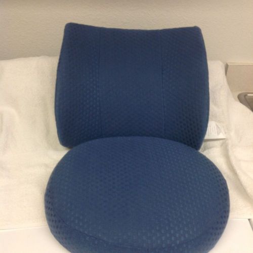 Desk Chair cushions,  washable covers, very nice!!