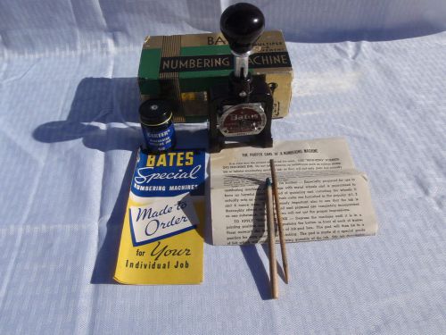VTG Bates Numbering Machine Multiple 4 Movement 6 Wheels Style A In Box