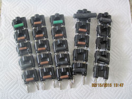 POMONA Double Banana Connectors USED Color of Connectors: Black Qty 25
