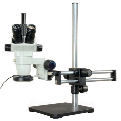 6.7x-45x zoom stereo microscope+metal shell 144 led ring light+heavy boom stand for sale