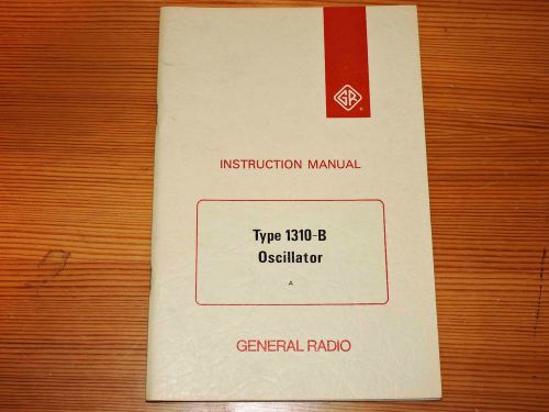 General Radio 1310-B Oscillator Instruction Manual