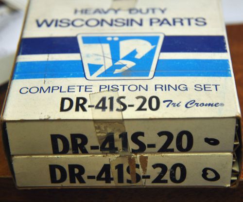 Wisconsin  Engine DR-41S-20 Two cylinder +020 piston ring sets.NOS