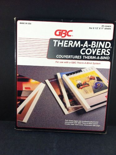 3/8&#034; Spine GBC Parchment Therm-A-Bind Covers 25 Pack 2514410 Size 8.5&#034; X 11&#034;